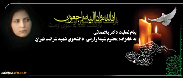 کل من علیها فان و یبقی وجه ربک ذو الجلال و الاکرام

پیام تسلیت دکتر باغستانی به خانواده ی زارعی دانشجو شهید شرافت تهران  2