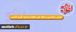 اطلاعیه ویژه قبول شدگان دانشگاه فرهنگیان:

زمان بندی مصاحبه داوطلبان تکمیل ظرفیت آزمون سراسری 1395 2