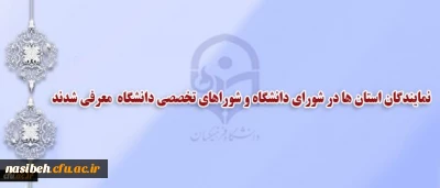 انتخاب نمایندگان استان ها در شورای دانشگاه و شوراهای تخصصی دانشگاه