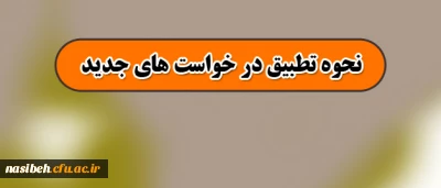 قابل توجه دانشجویان گرامی

نحوه تطبیق در خواست های جدید