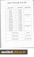 راهنمای محل برگزاری امتحانات دانشجویان  2