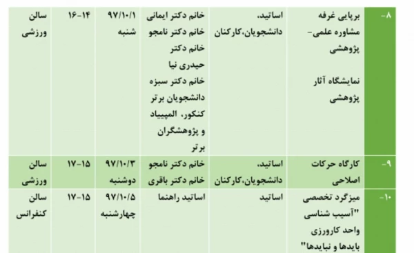 برنامه های هفته پژوهش 3