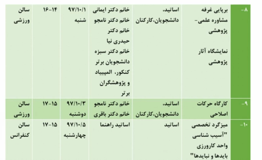 برنامه های هفته پژوهش 3