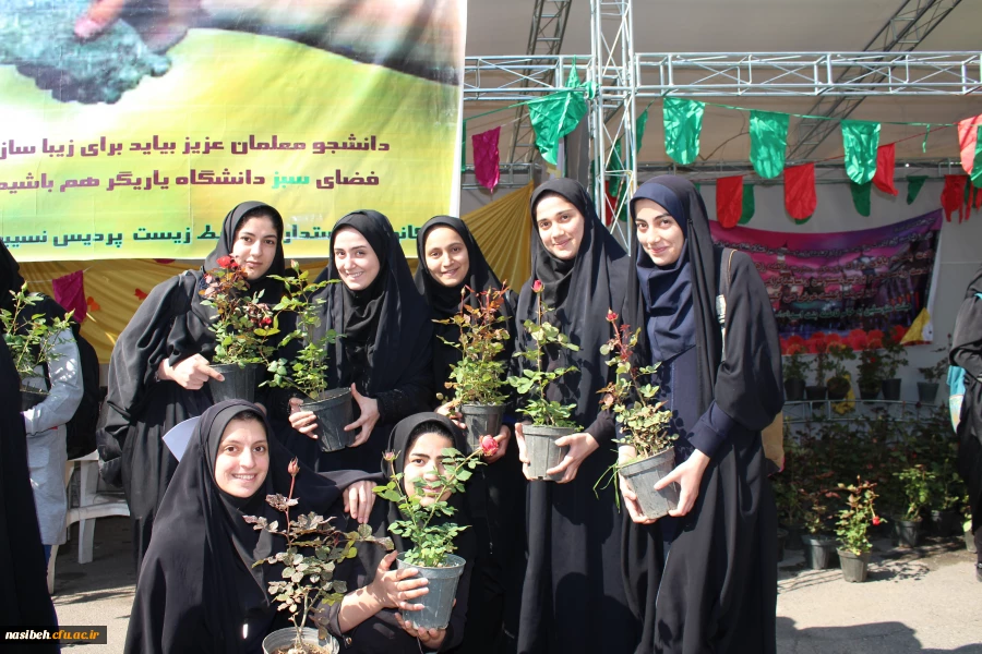 کاشت بوته گل رزبه مناسبت هفته درختکاری  3