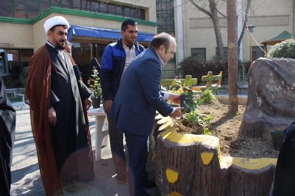 کاشت بوته گل رزبه مناسبت هفته درختکاری  7