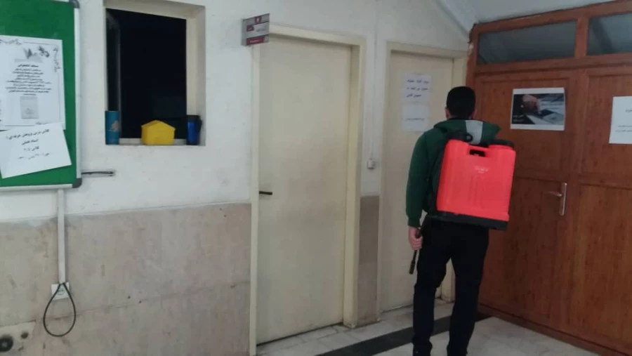 ضدعفونی تمام فضاهای پردیس نسیبه به علت شیوع ویروس کرونا  5