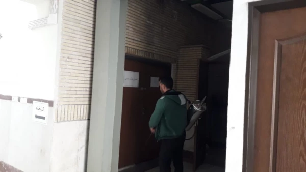 ضدعفونی تمام فضاهای پردیس نسیبه به علت شیوع ویروس کرونا  6