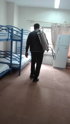 ضدعفونی تمام فضاهای پردیس نسیبه به علت شیوع ویروس کرونا  9