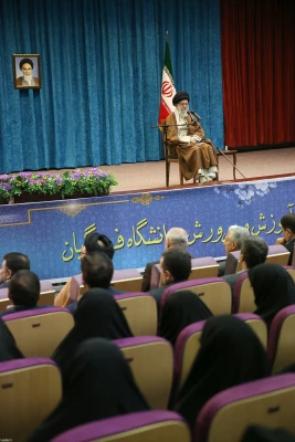 حضور ارزشمند رهبر معظم انقلاب اسلامی (مدظله العالی) به دانشگاه فرهنگیان ( پردیس نسیبه ) به روایت تصویر 3