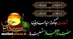شهادت حضرت سید الساجدین زین العابدین (ع) ، وارث نهضت عاشورا تسلیت باد  2