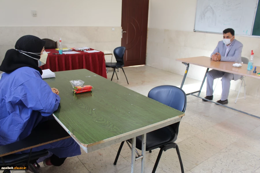 حضور معاون محترم فرهنگی دانشگاه فرهنگیان در محل مصاحبه پردیس نسیبه 5