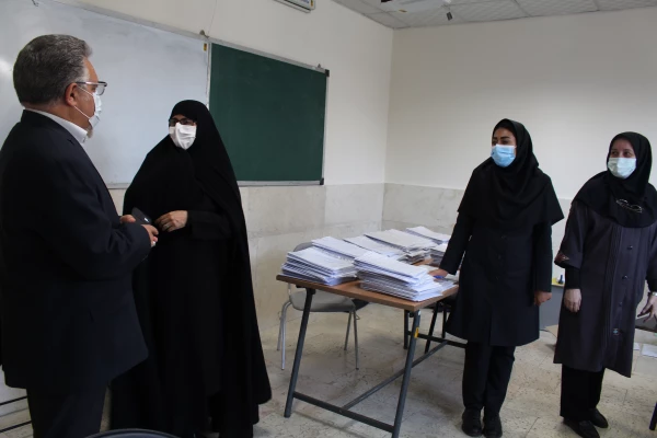 بازدید معاونین محترم آموزشی و نظارت و ارزیابی دانشگاه فرهنگیان از روند انجام مصاحبه در پردیس نسیبه 5