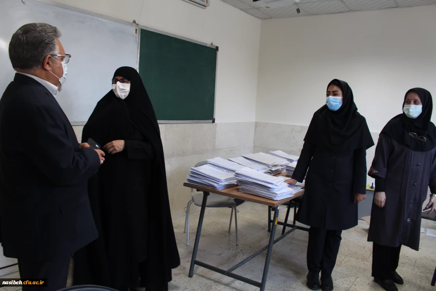 بازدید معاونین محترم آموزشی و نظارت و ارزیابی دانشگاه فرهنگیان از روند انجام مصاحبه در پردیس نسیبه 5