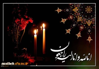 پیام تسلیت درپی درگذشت دانشجوی کارشناسی ارشد رشته برنامه ریزی درسی پردیس نسیبه 