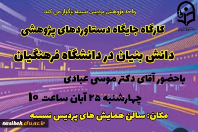 کارگاه جایگاه دستاورد های پژوهشی دانش بنیان در دانشگاه فرهنگیان