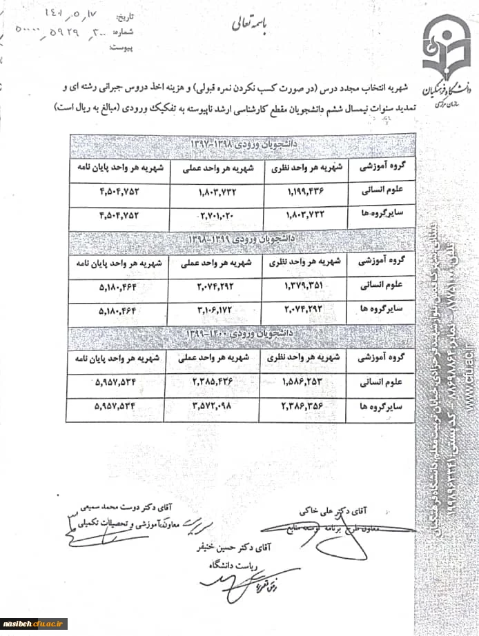 فرمهای مربوط به دانشجویان کارشناسی ارشد 20