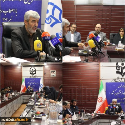 برگزاری اولین نشست خبری رجبعلی برزویی، رییس دانشگاه فرهنگیان در پردیس نسیبه