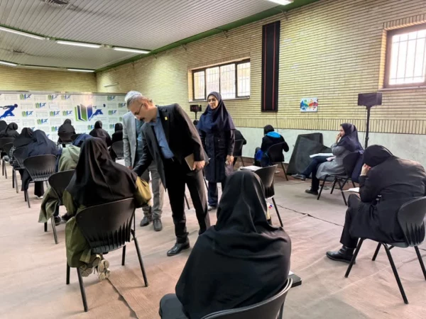 بازدید معاونت آموزشی دانشگاه فرهنگیان از روند برگزاری امتحانات نیمسال اول تحصیلی 1403 پردیس نسیبه 5