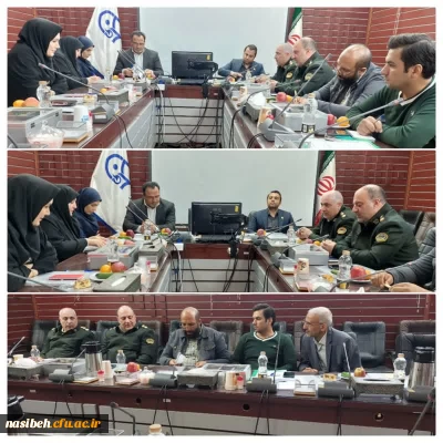 برگزاری جلسه امنیت محله دانشگاه فرهنگیان پردیس نسیبه با کلانتری منطقه ۲ تهران، معاونت فیزیکی و پدافند غیر عامل دانشگاه فرهنگیان